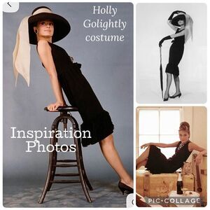 Black Vintage Dress Holly Golightly Breakfast at Tiffany’s Costume Sz 14 LBD